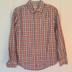 Cat and Jack Button-up Orange and Blue Shirt‎